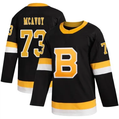 Black Men's Charlie McAvoy Authentic Boston Bruins Alternate Jersey