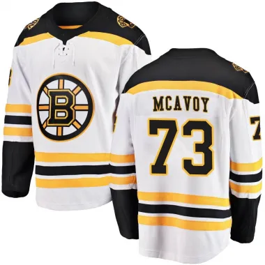 White Men's Charlie McAvoy Breakaway Boston Bruins Away Jersey