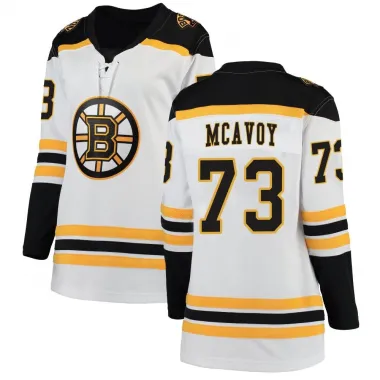 White Women's Charlie McAvoy Breakaway Boston Bruins Away Jersey